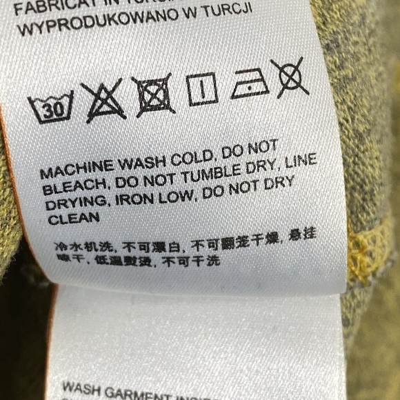 Superdry Mens Shirt Size Large Graphic Spellout Short Sleeve Yellow Green - Picture 8 of 8